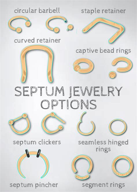 christmas septum piercing|different types of septum piercings.